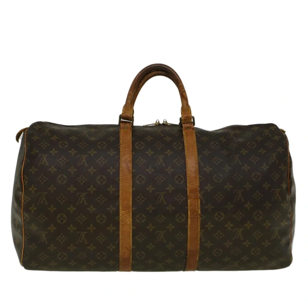 LOUIS VUITTON Monogram Keepall 55 Boston Bag M41424 LV Auth 58741 - Picture 2 of 16